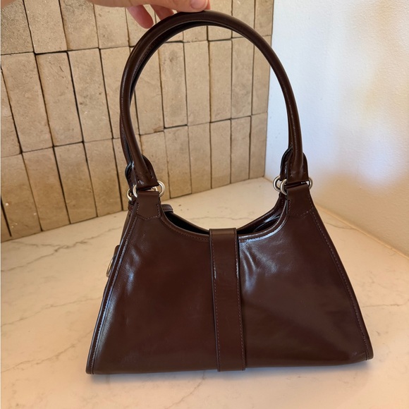 Prada Medium Leather Tote- Brown - Picture 2 of 7